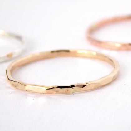 3 Reflection Stacking Ring: 14k Gold-filled Ring,..