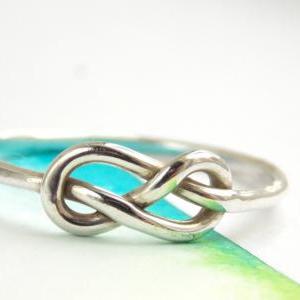 Infinity Knot Ring-- Sterling Silver Ring, Love..