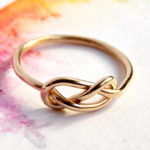 Infinity Knot Ring-- 14k Gold-filled Ring, Gold..