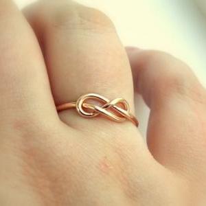 Infinity Knot Ring-- 14k Gold-filled Ring, Gold..