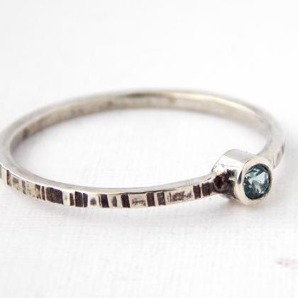Line Textured Stacking Ring - One Stackable..