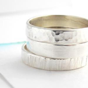 Line Textured Ring -sterling silver..