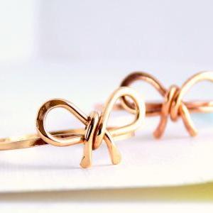 Forget Me Knot Bow Ring - Gold Bow Ring /..