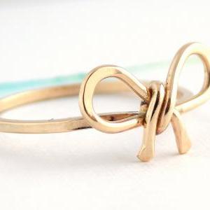 Forget Me Knot Bow Ring - Gold Bow Ring /..