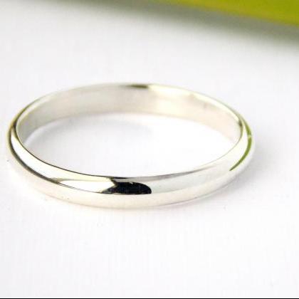 Simple Sterling Domed Ring -sterlin..