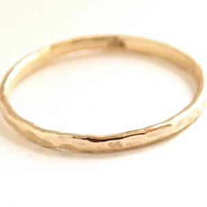 Gold Hammered Reflection Stacking R..