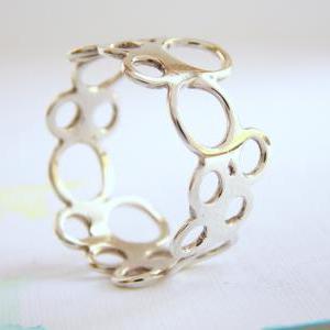 Sterling Silver Bubble Ring- Bubble Ring, Sterling..