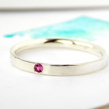Inside Out Birthstone Ring: silver ..