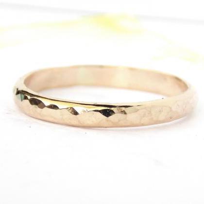 Gold-filled Hammered Band Ring: Textured Ring,..