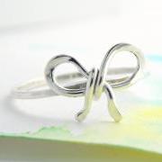 Forget Me Knot Bow Ring--Sterling Silver, friendship ring, silver ring, bow ring, dainty ring, petite ring, friendship ring, knot ring