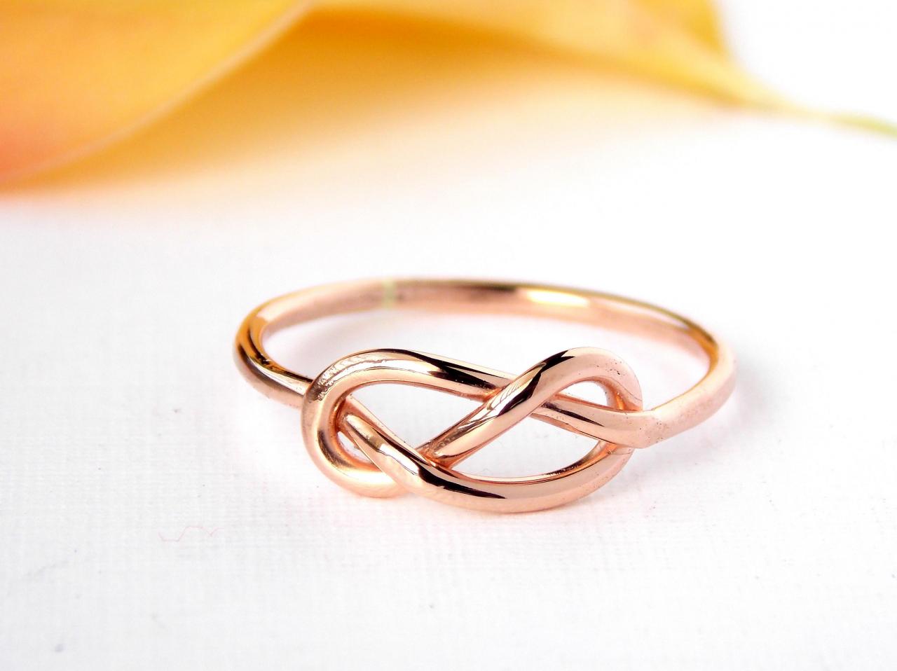 Rose Gold-filled Infinity Knot Ring-- 14k Gold-filled Ring, Gold Filled Ring, Love Ring, Love Knot, Promise Ring, Infinity Friendship Ring