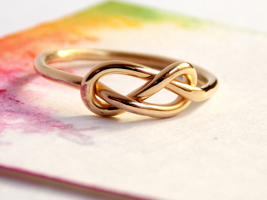 Infinity Knot Ring-- 14k Gold-filled Ring, Gold Filled Ring, Love Ring, Love Knot, Mother's Day, Promise Ring, Infinity Friendship Ring