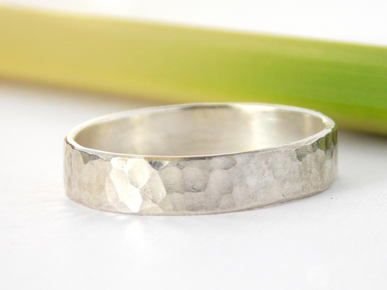 Hammered Band Ring -sterling silver ring, textured ring, simple ring, Silver Ring, hammered texture ring, hammered ring, wedding band