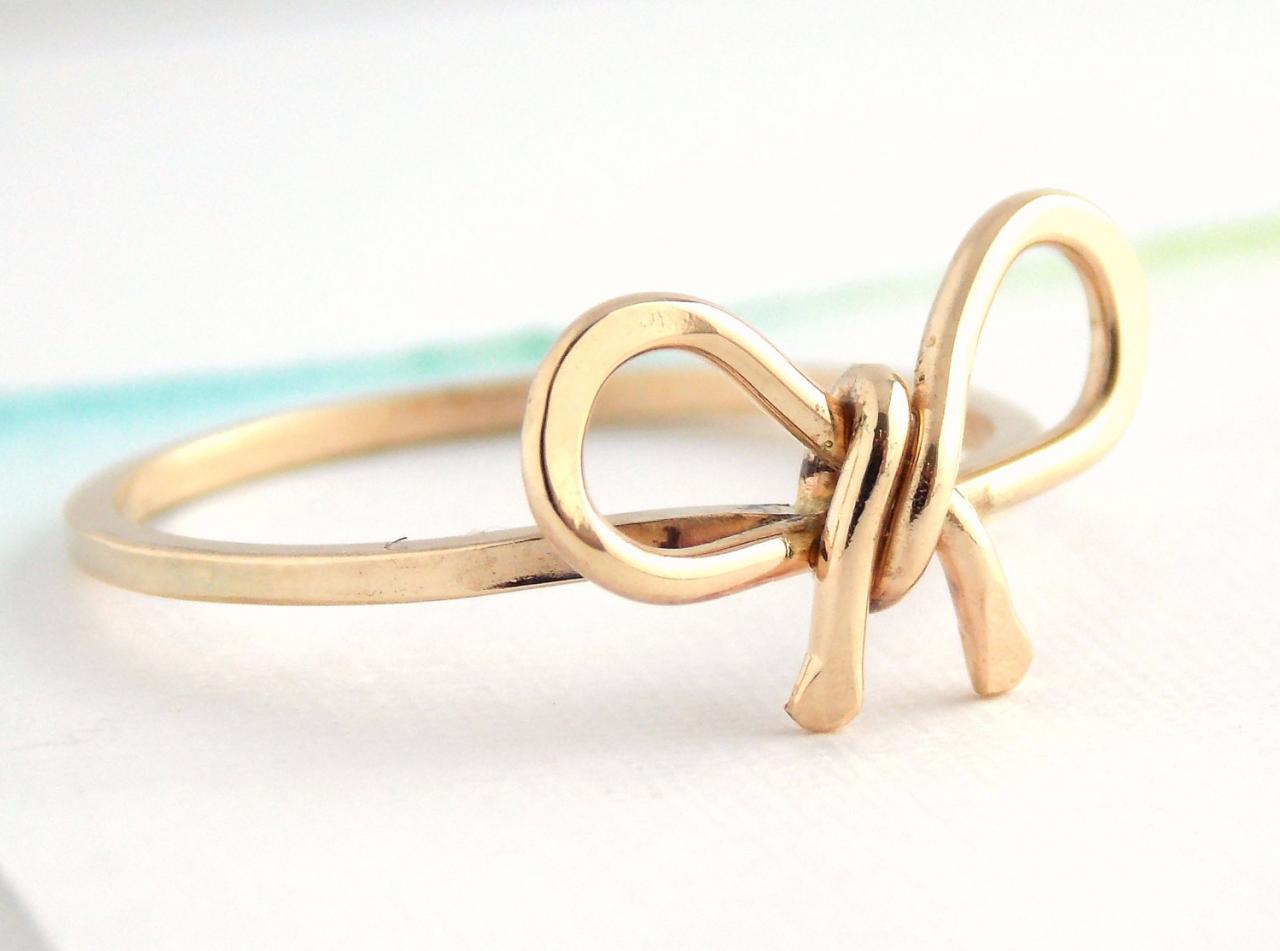 Forget Me Knot Bow Ring - Gold Bow Ring / Friendship Ring / Gold Filled Ring / Gold Ring / Promise Ring