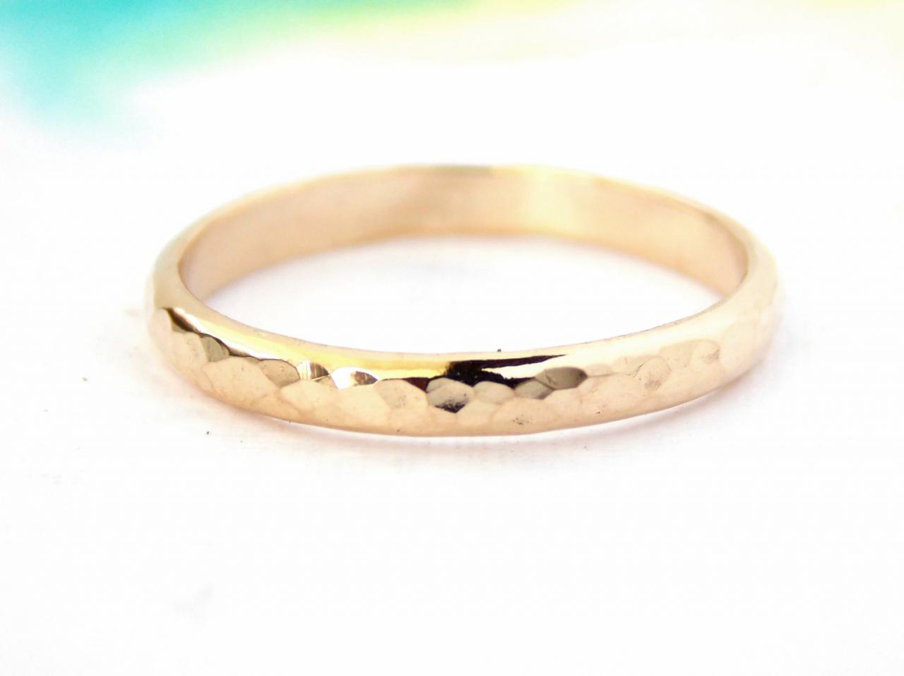 Gold-filled Hammered Band Ring: Textured Ring, Simple Ring, Golden Ring, Wedding Band, Men's Ring, Hammered Ring, Wedding Ring